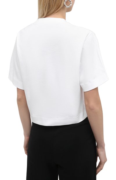 Хлопковая футболка OFF-WHITE белого цвета по цене 22650 руб., арт. 0WAA090S21JER001, фото 4 Хлопковая футболка OFF-WHITE, арт. 0WAA090S21JER001, фото 4