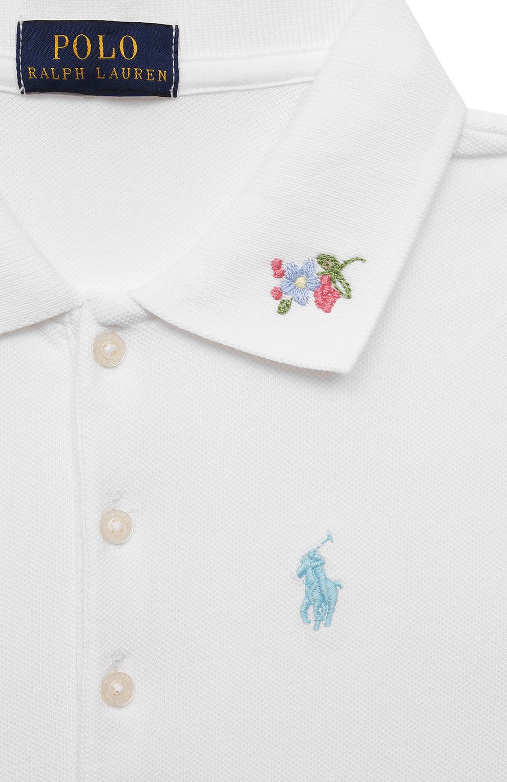 Хлопковый комбинезон POLO RALPH LAUREN белого цвета по цене 11950 руб., арт. 313836046, фото 3 Хлопковый комбинезон POLO RALPH LAUREN, арт. 313836046, фото 3