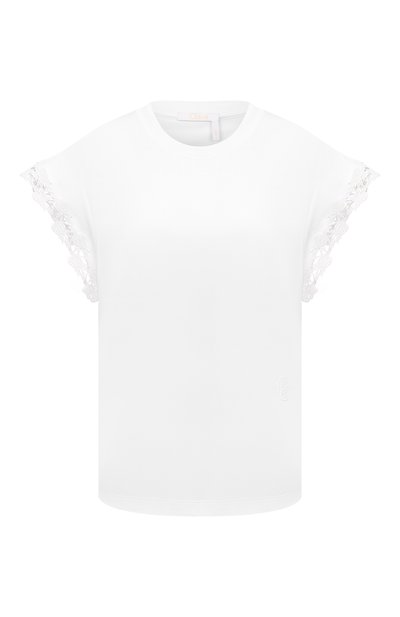 Женская хлопковая футболка CHLOÉ, арт. CHC21AJH37182