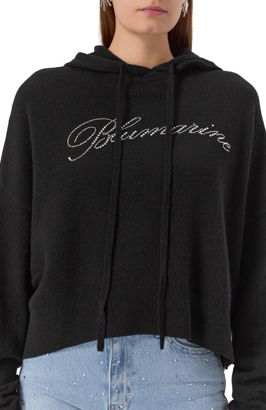 Шерстяное худи Blumarine 2M600A/N0990 Чёрный  2M600A/N0990 Фото 5