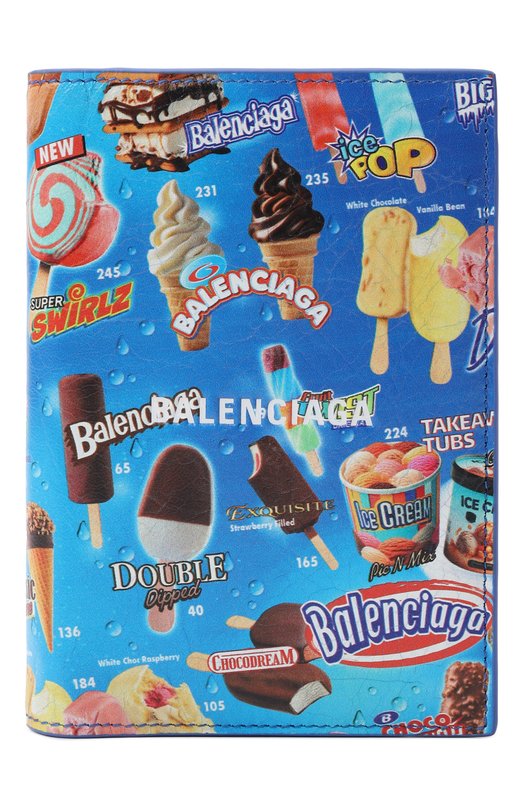 Кожаная обложка для паспорта Balenciaga 719441/2ACAL Голубой 719441/2ACAL