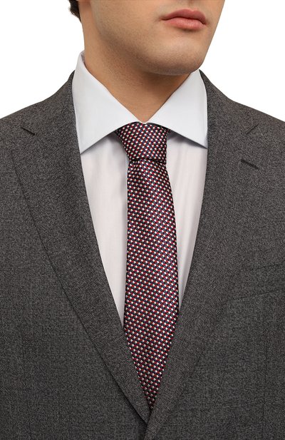 Шелковый галстук GIORGIO ARMANI красного цвета по цене 21250 руб., арт. 360054/4R925, фото 2 Шелковый галстук GIORGIO ARMANI, арт. 360054/4R925, фото 2