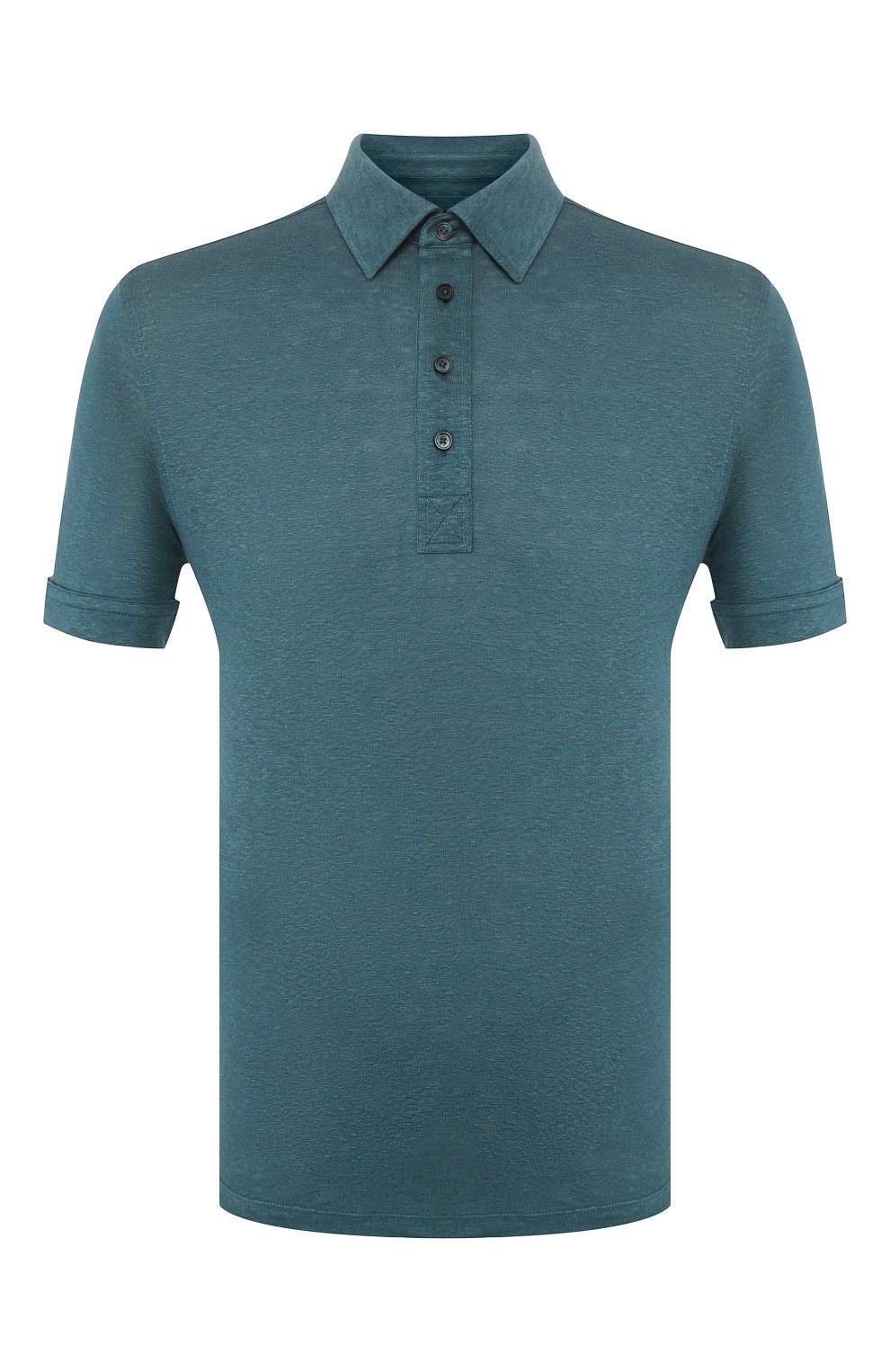 Льняное поло ZEGNA зеленого цвета по цене 39950 руб., арт. UU564/723, фото 1 Льняное поло ZEGNA, арт. UU564/723, фото 1