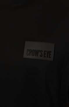 Мужская хлопковая футболка CROW’S EYE черного цвета, арт. LE 60 | Фото 5 (Принт: Без принта; Рукава: Короткие; Длина (для топов): Удлиненные; Мужское Кросс-КТ: Футболка-одежда; Материал сплава: Проставлено; Материал внешний: Хлопок; Стили: Спорт-шик; Драгоценные камни: Проставлено)