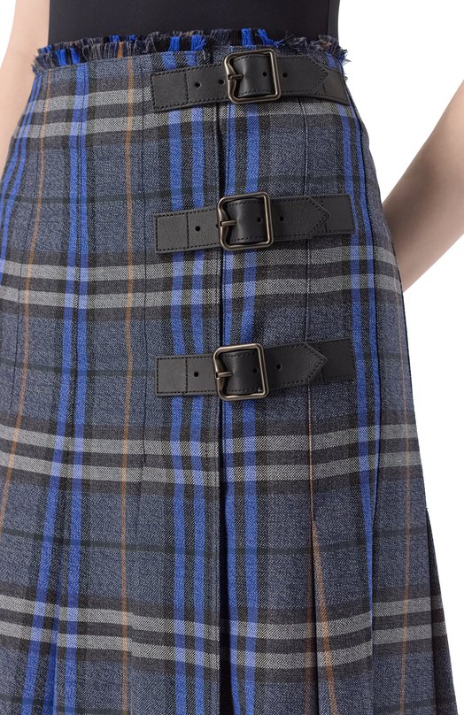 Шерстяная юбка Burberry 8110429 Синий  8110429 Фото 5