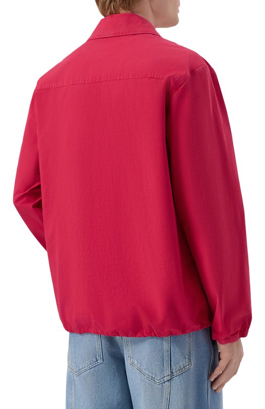Хлопковая куртка-рубашка Dries Van Noten 020576/3321 Розовый  020576/3321 Фото 4