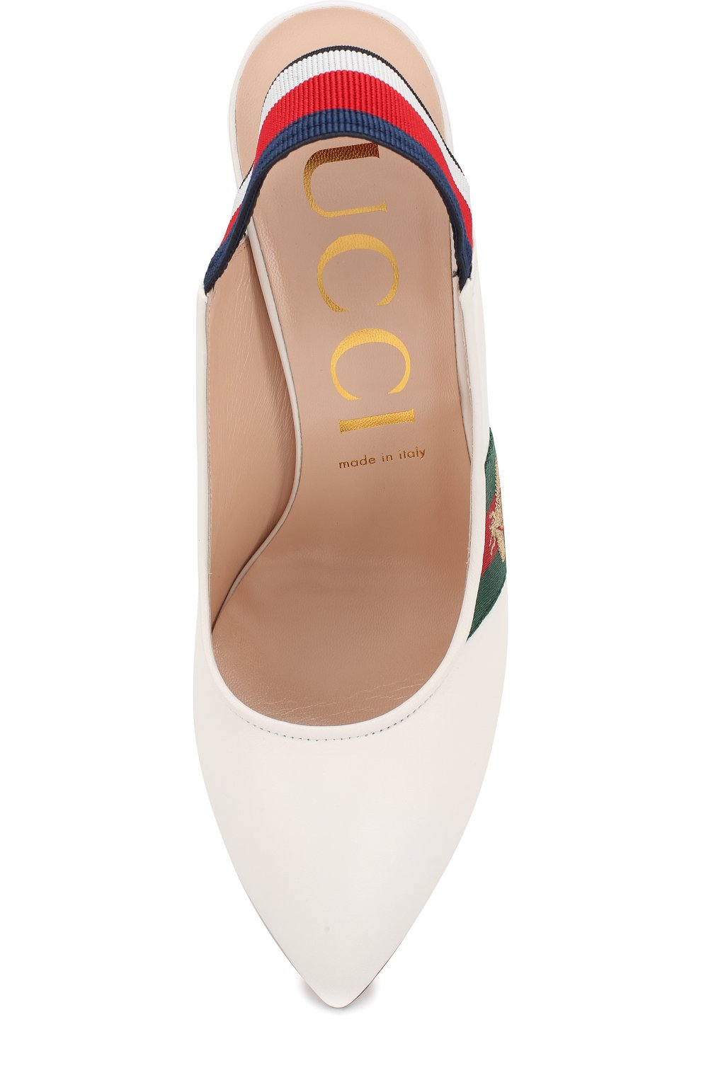 Кожаные туфли с ремешком на шпильке GUCCI, арт. 525942/0HEN0, фото 5