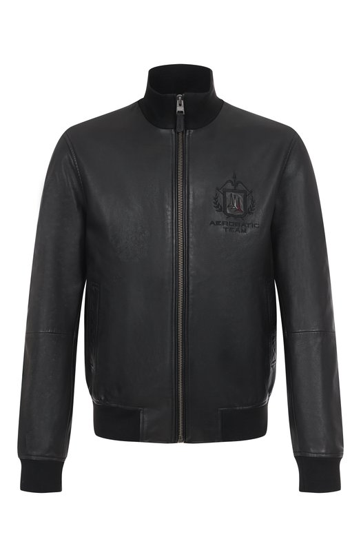 Кожаный бомбер Aeronautica Militare 251PN5043PL199 Чёрный 251PN5043PL199