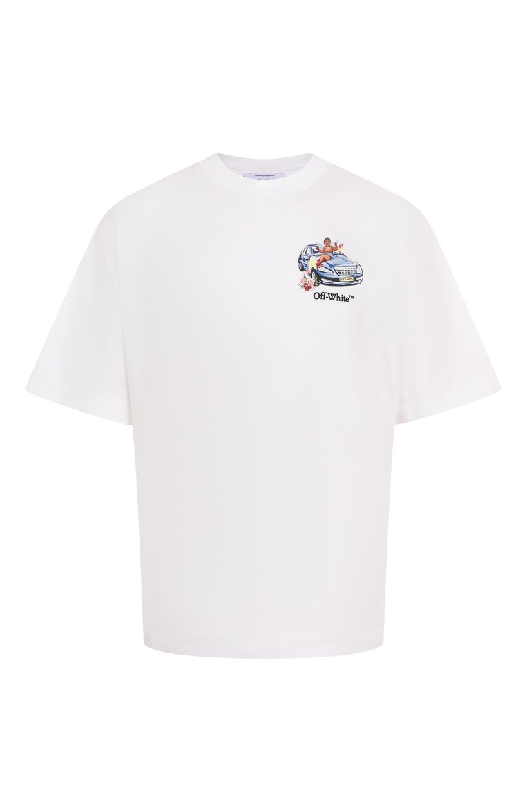 Хлопковая футболка OFF-WHITE, арт. 0MAA120S25JER003, фото 1