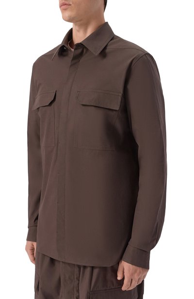 Хлопковая рубашка RICK OWENS, арт. RU01F2291/P, фото 3