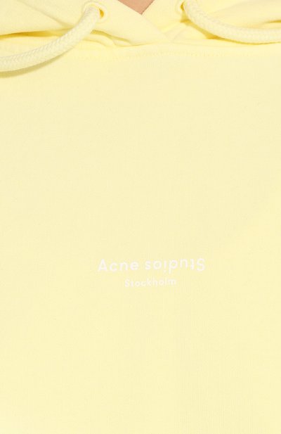 Хлопковое худи ACNE STUDIOS желтого цвета по цене 41300 руб., арт. AI0049, фото 5 Хлопковое худи ACNE STUDIOS, арт. AI0049, фото 5