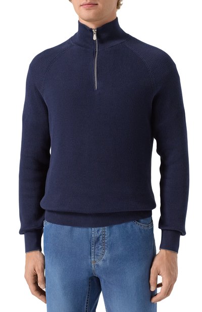 Хлопковый джемпер BRUNELLO CUCINELLI, арт. M29400104, фото 3