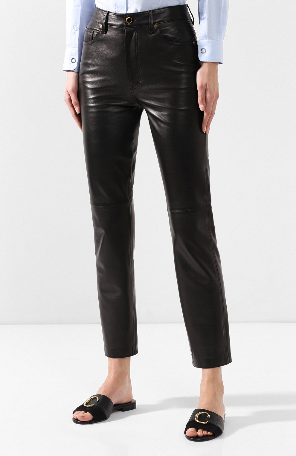 Кожаные брюки KHAITE, арт. 3026705/L705, фото 3