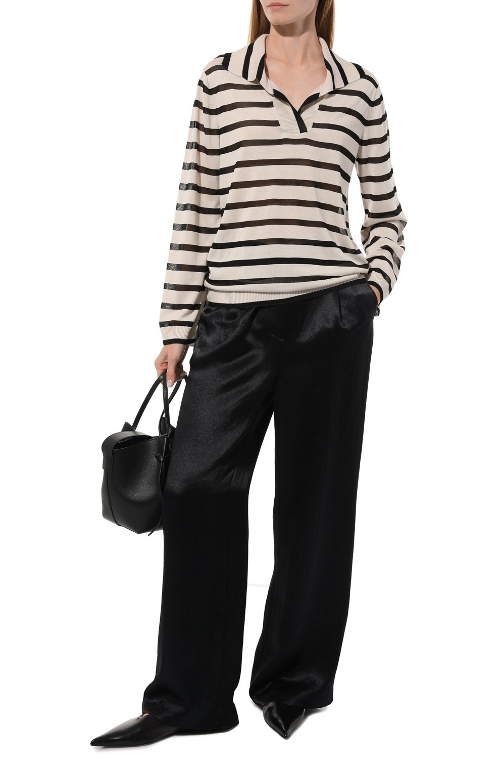 Пуловер из вискозы AND THE BRAND разноцветного цвета по цене 25760 руб., арт. S23-JM017-1603-1190, фото 2 Пуловер из вискозы AND THE BRAND, арт. S23-JM017-1603-1190, фото 2