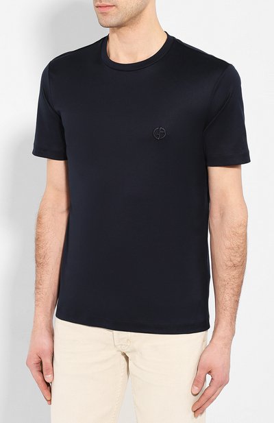 Хлопковая футболка GIORGIO ARMANI, арт. 3HSM72/SJTKZ, фото 3