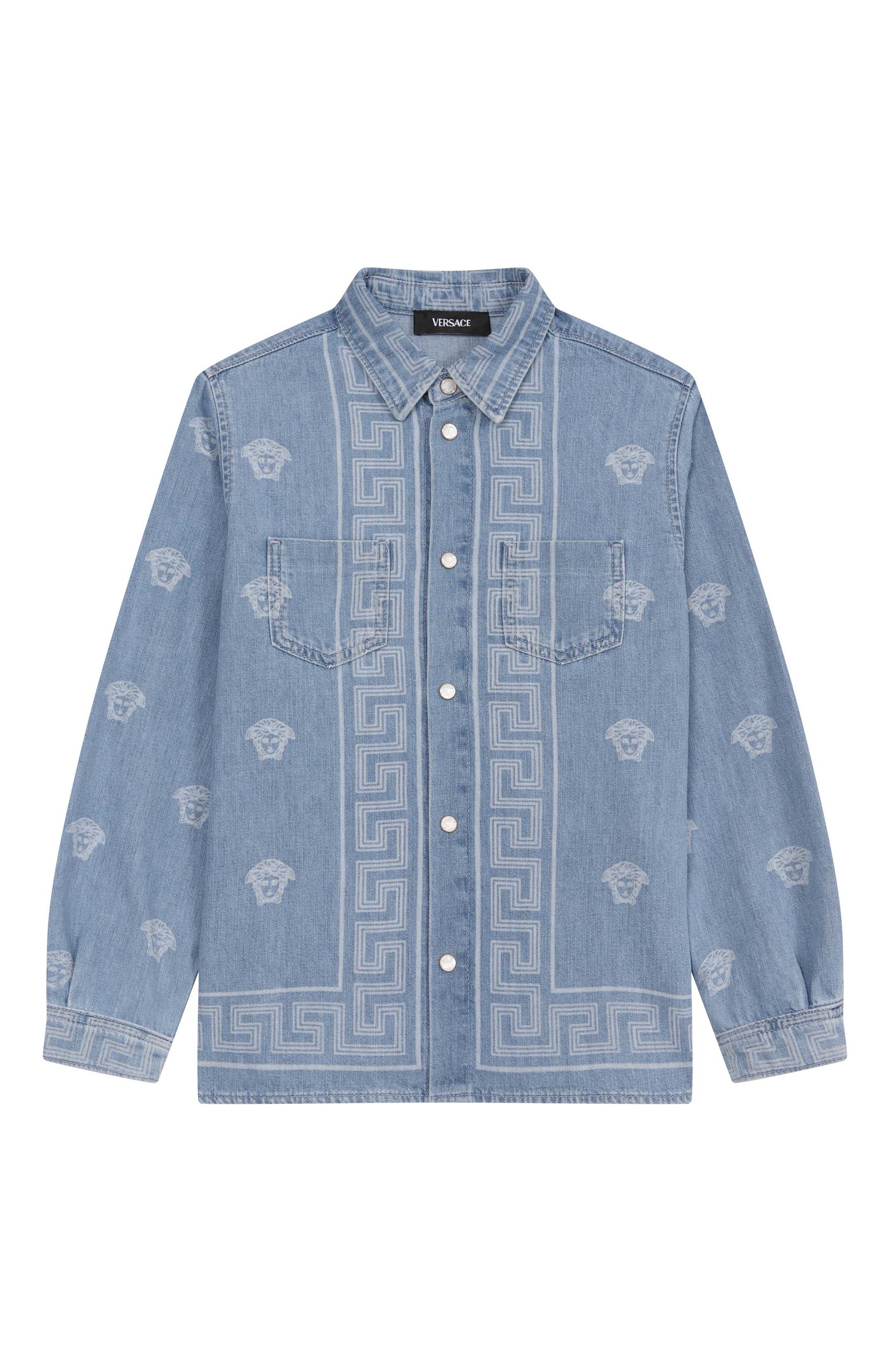 Джинсовая рубашка VERSACE, арт. 1018258/1A13070/8A-14A, фото 1