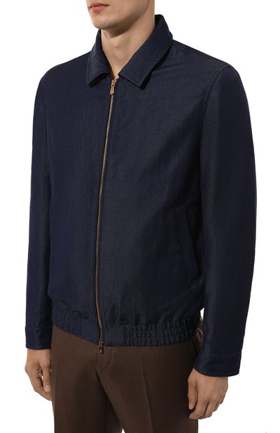 Бомбер из шерсти и льна BRUNELLO CUCINELLI, арт. MB4046205, фото 3