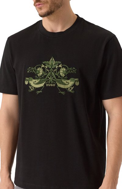Хлопковая футболка HUGO, арт. 50544543, фото 5