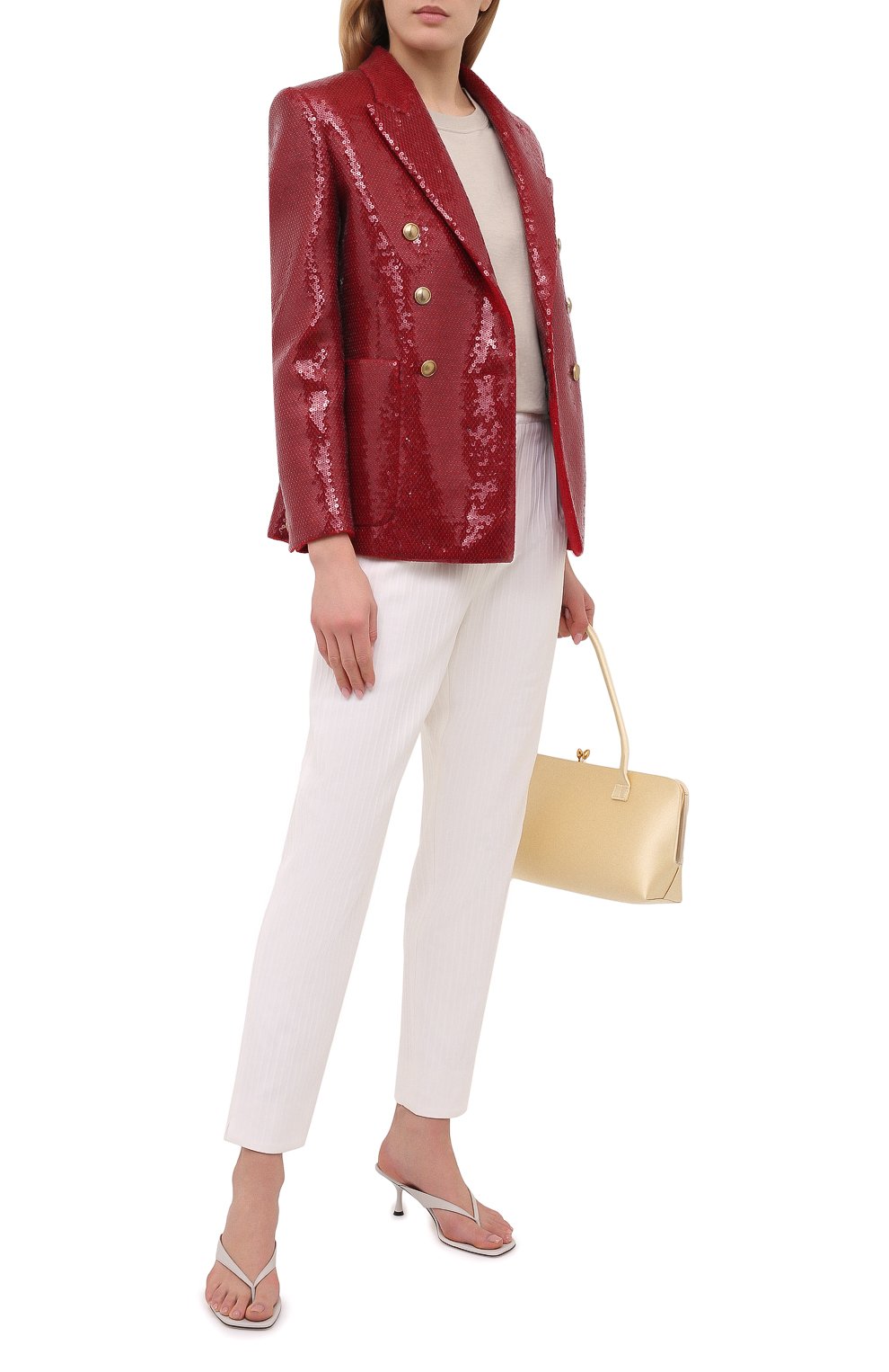 Шерстяной жакет с пайетками SAINT LAURENT, арт. 645985/Y8B50, фото 2