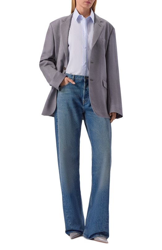 Хлопковая рубашка BOSS Orange 50553532 Голубой  50553532 Фото 2