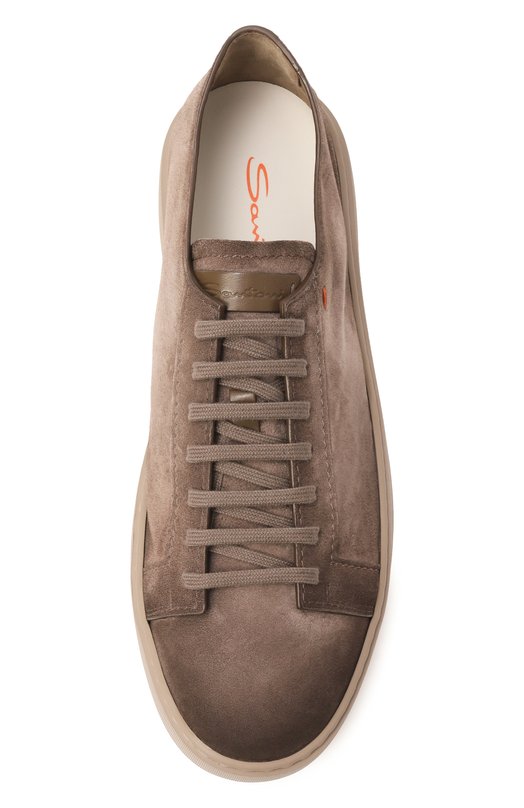 Замшевые кеды Cleanic Santoni MBCG21571TARCA0L Коричневый  MBCG21571TARCA0L Фото 6