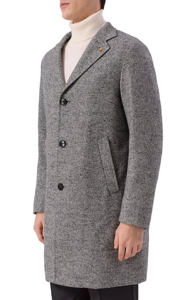 Шерстяное пальто SARTORIA LATORRE серого цвета по цене 113500 руб., арт. CTS056/UI0782, фото 3 Шерстяное пальто SARTORIA LATORRE, арт. CTS056/UI0782, фото 3