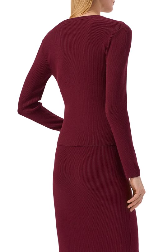 Кардиган из вискозы Weekend Max Mara WKDESULE Бордовый  WKDESULE Фото 4