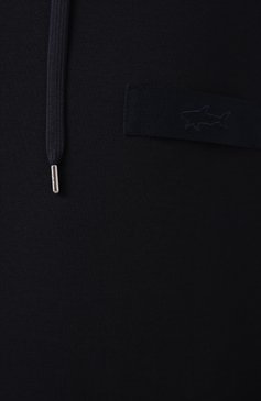 Мужской худи PAUL&SHARK темно-синего цвета, арт. 25411849/XL | Фото 6 (Драгоценные камни: Проставлено; Длина (для топов): Стандартные; Рукава: Длинные; Материал сплава: Проставлено; Стили: Кэжуэл; Мужское Кросс-КТ: Худи-одежда; Принт: Без принта; Материал внешний: Хлопок, Синтетический материал)