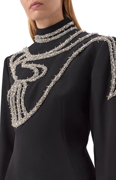 Платье с отделкой стразами и бисером ZUHAIR MURAD, арт. FDR25002/CRCA019, фото 4