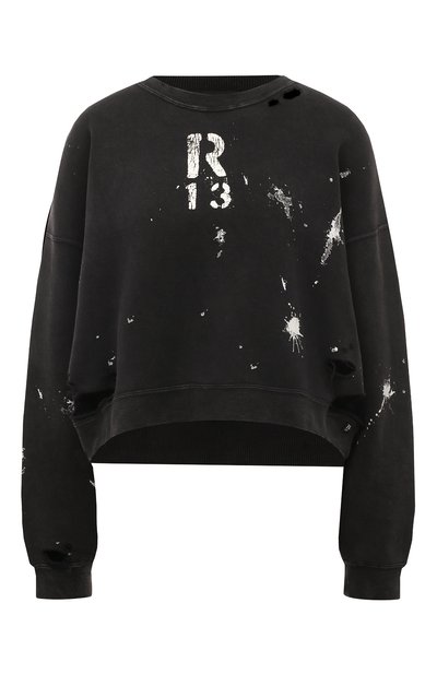 Женский хлопковый свитшот R13, арт. R13WK094-001AG