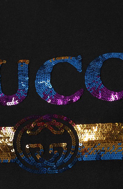 Хлопковая футболка GUCCI, арт. 492347/XJARK, фото 5