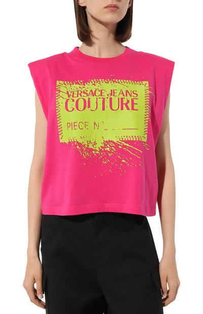 Хлопковая футболка VERSACE JEANS COUTURE, арт. 74HAHY02/CJ00Y, фото 3