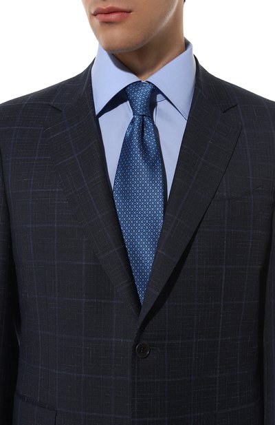 Шелковый галстук STEFANO RICCI голубого цвета по цене 29150 руб., арт. CXRS/49501, фото 2 Шелковый галстук STEFANO RICCI, арт. CXRS/49501, фото 2