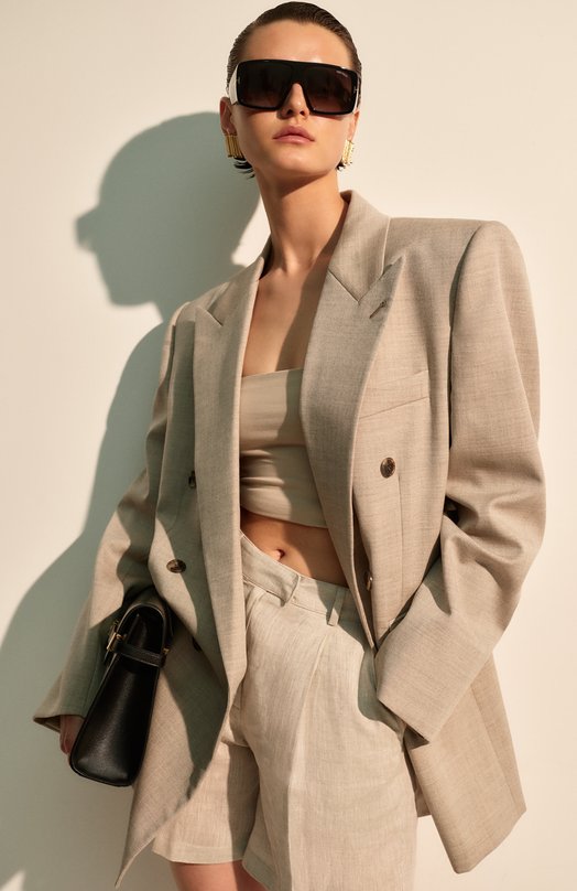 Хлопковый топ Brunello Cucinelli M0T1802B19 Бежевый  M0T1802B19 Фото 7