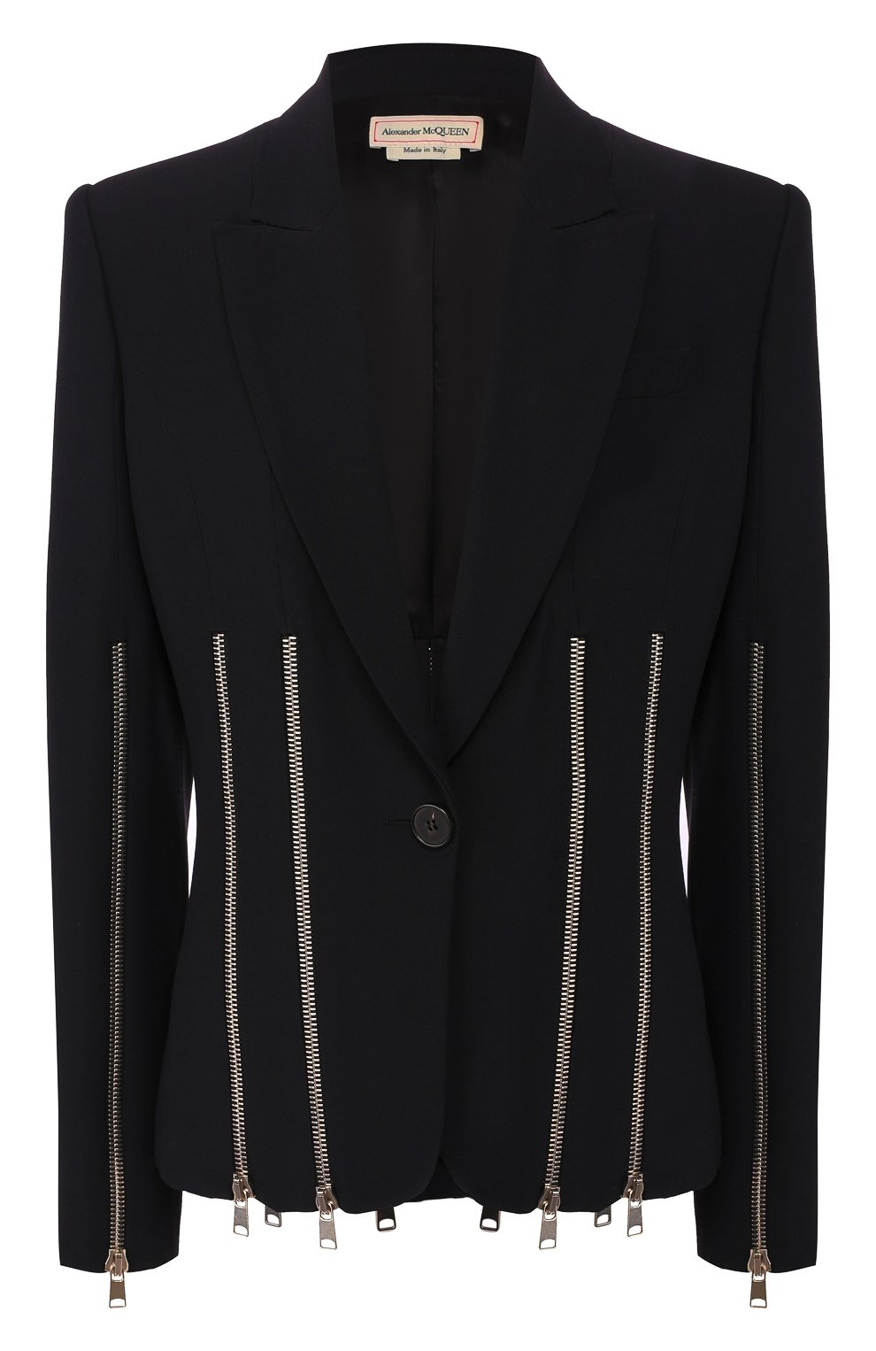 Жакет ALEXANDER MCQUEEN черного цвета по цене 395500 руб., арт. 593870/QEAAA, фото 1 Жакет ALEXANDER MCQUEEN, арт. 593870/QEAAA, фото 1