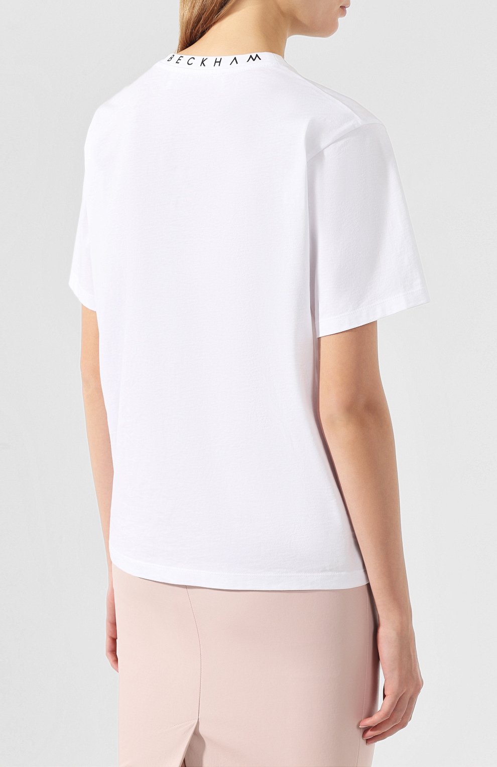 Хлопковая футболка VICTORIA, VICTORIA BECKHAM, арт. JYVV 072E SS19 C0TT0N JERSEY, фото 4