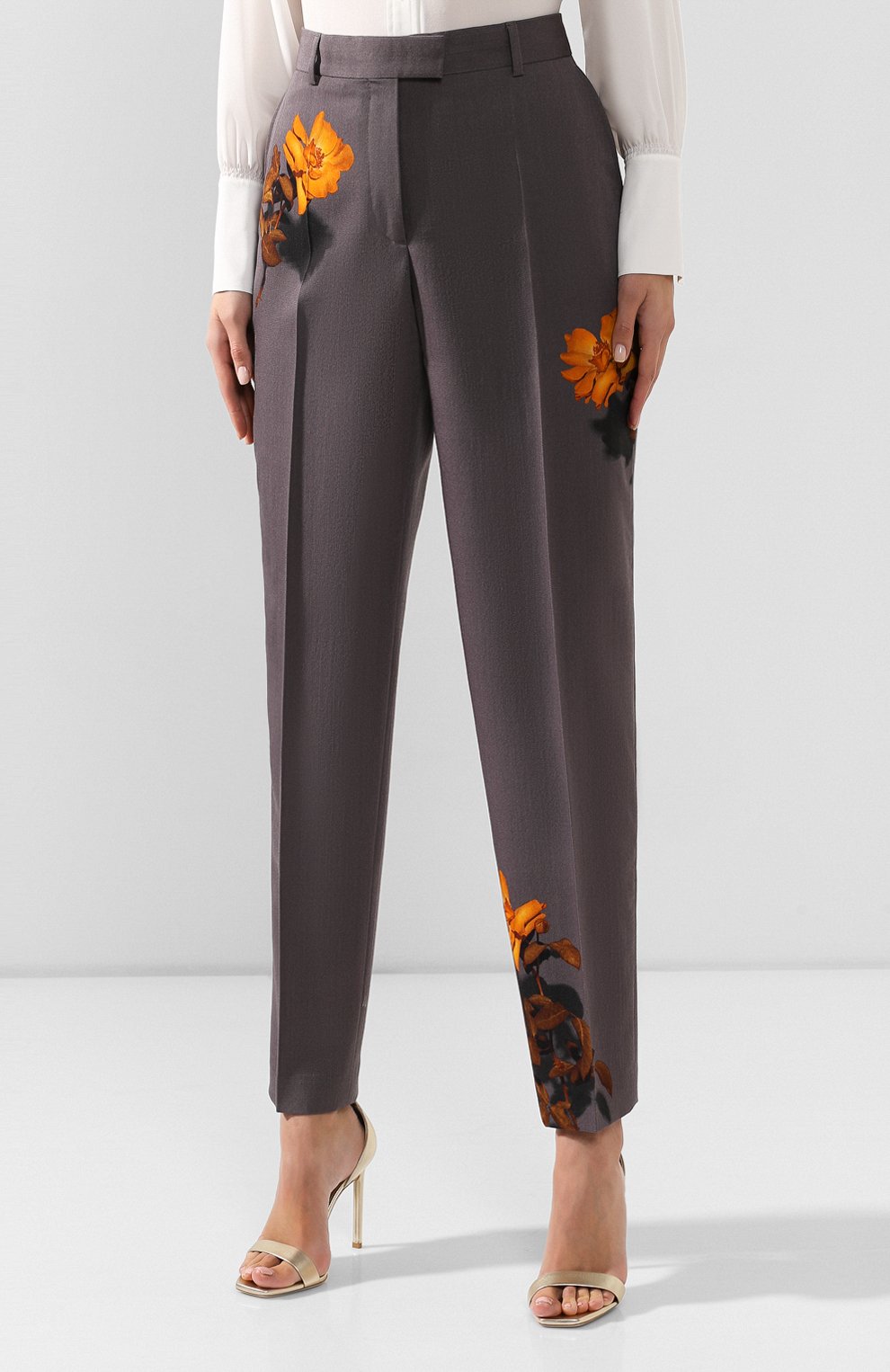 Шерстяные брюки DRIES VAN NOTEN серого цвета по цене 106000 руб., арт. 192-10933-8428, фото 3 Шерстяные брюки DRIES VAN NOTEN, арт. 192-10933-8428, фото 3