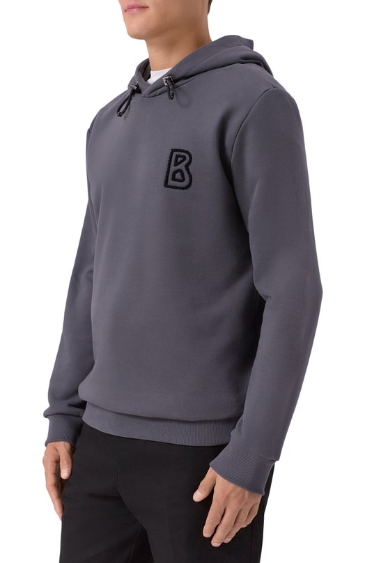 Хлопковое худи Bogner 88117497 Серый  88117497 Фото 3