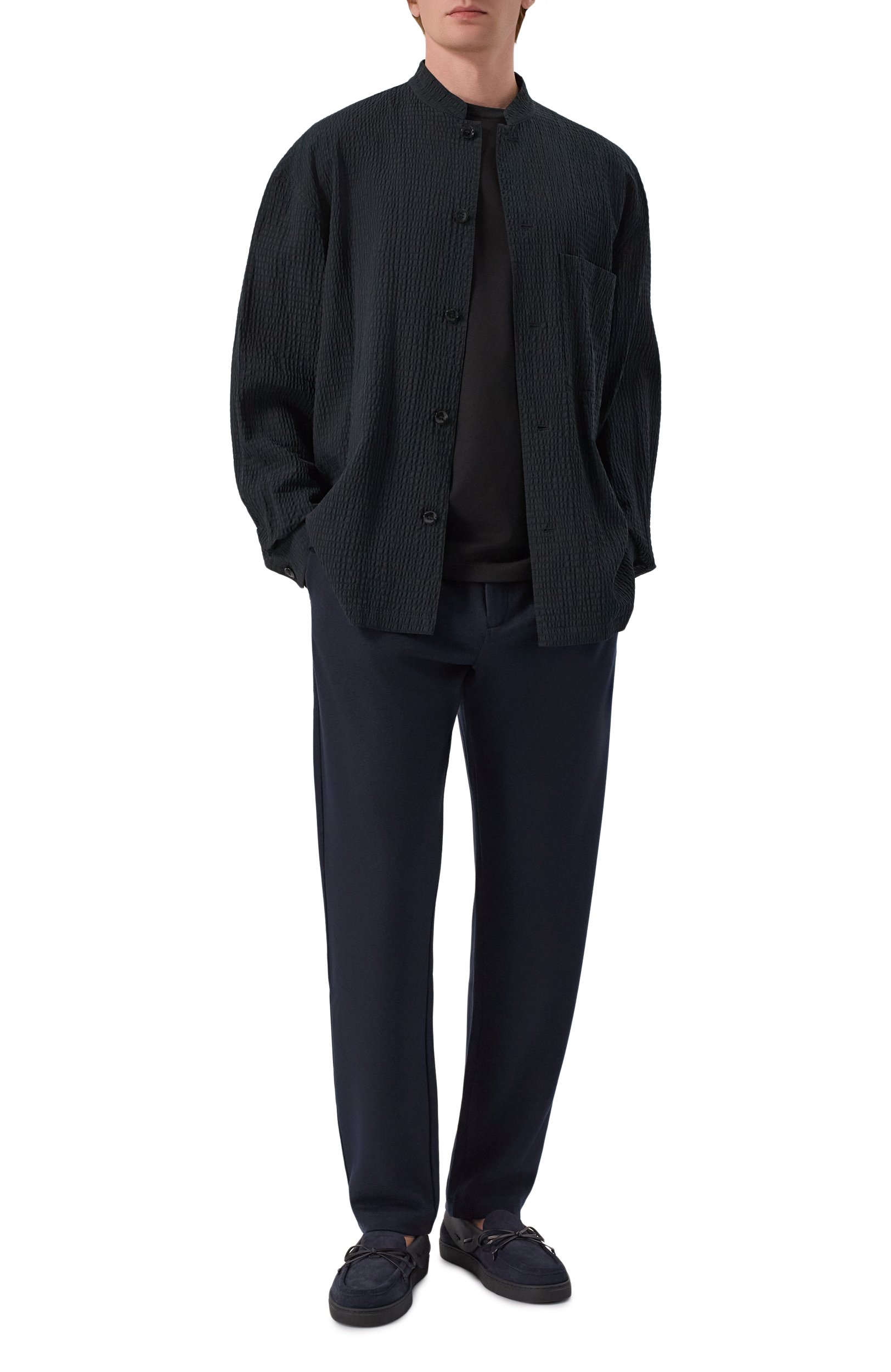 Хлопковая футболка GIORGIO ARMANI черного цвета по цене 53450 руб., арт. 6LSM90/SJTKZ, фото 2 Хлопковая футболка GIORGIO ARMANI, арт. 6LSM90/SJTKZ, фото 2