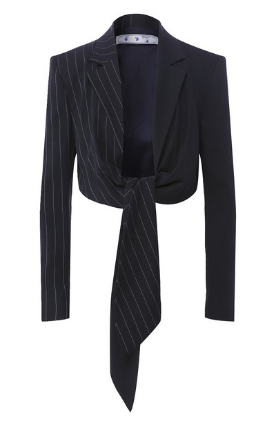 Женский жакет из смеси хлопка и вискозы OFF-WHITE, арт. 0WEF042S20FAB0014500
