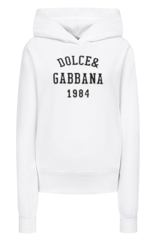 Хлопковое худи Dolce & Gabbana F9S48Z/GDDBA Белый F9S48Z/GDDBA