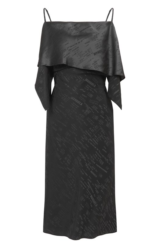 Атласное платье MM6 S52DD0082/M35737 Серый S52DD0082/M35737