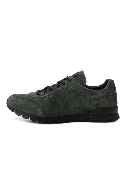 Замшевые кроссовки Kiton USSA114N0010806 Хаки  USSA114N0010806 Фото 4