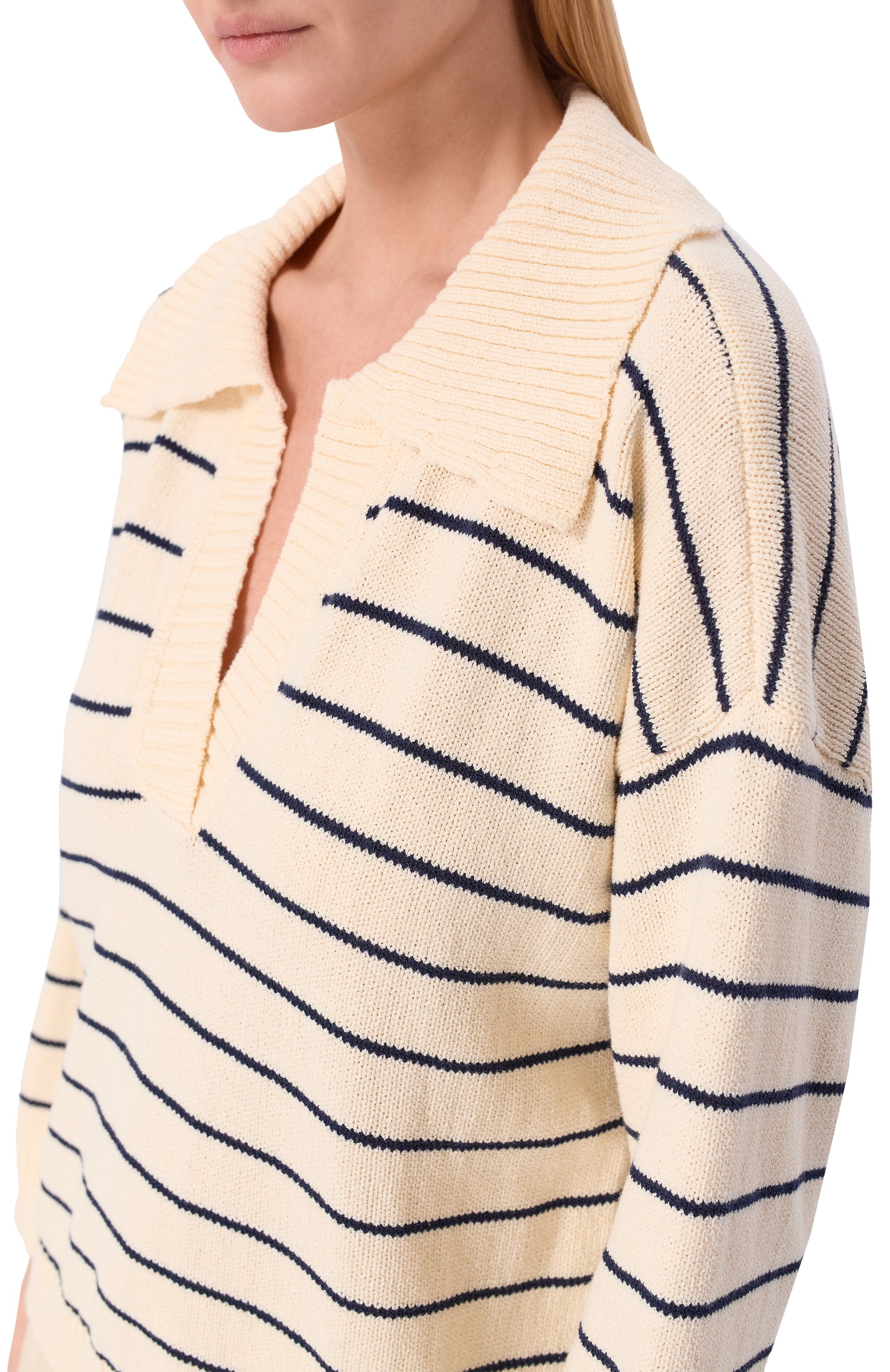 Хлопковый свитер FRAME DENIM, арт. WS26KSW014/THE STRIPED EASY PULL0VER, фото 5