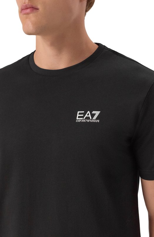 Хлопковая футболка EA7 8NPT25/PJVPZ Чёрный  8NPT25/PJVPZ Фото 5