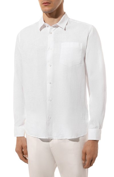 Льняная рубашка VILEBREQUIN белого цвета по цене 35100 руб., арт. CRSU3U00/010, фото 3 Льняная рубашка VILEBREQUIN, арт. CRSU3U00/010, фото 3