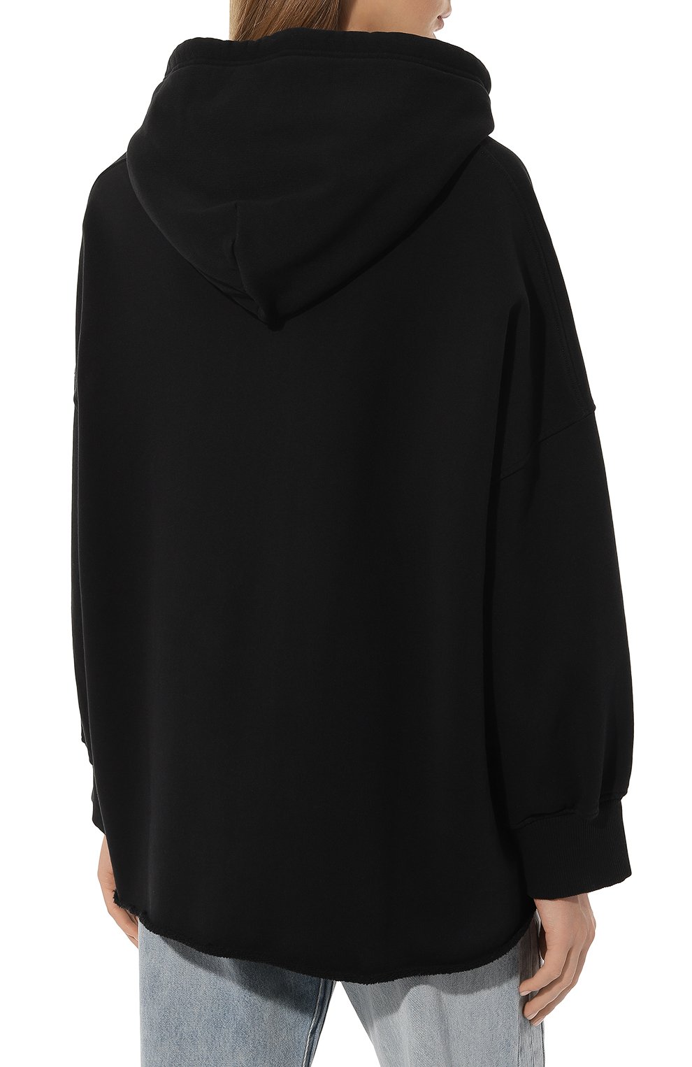 Хлопковое худи MM6 черного цвета по цене 51400 руб., арт. S52GU0182/S25537, фото 4 Хлопковое худи MM6, арт. S52GU0182/S25537, фото 4