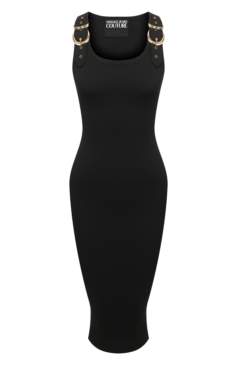 Платье VERSACE JEANS COUTURE черного цвета по цене 22600 руб., арт. D2HVA440-VDP940/10615, фото 1 Платье VERSACE JEANS COUTURE, арт. D2HVA440-VDP940/10615, фото 1