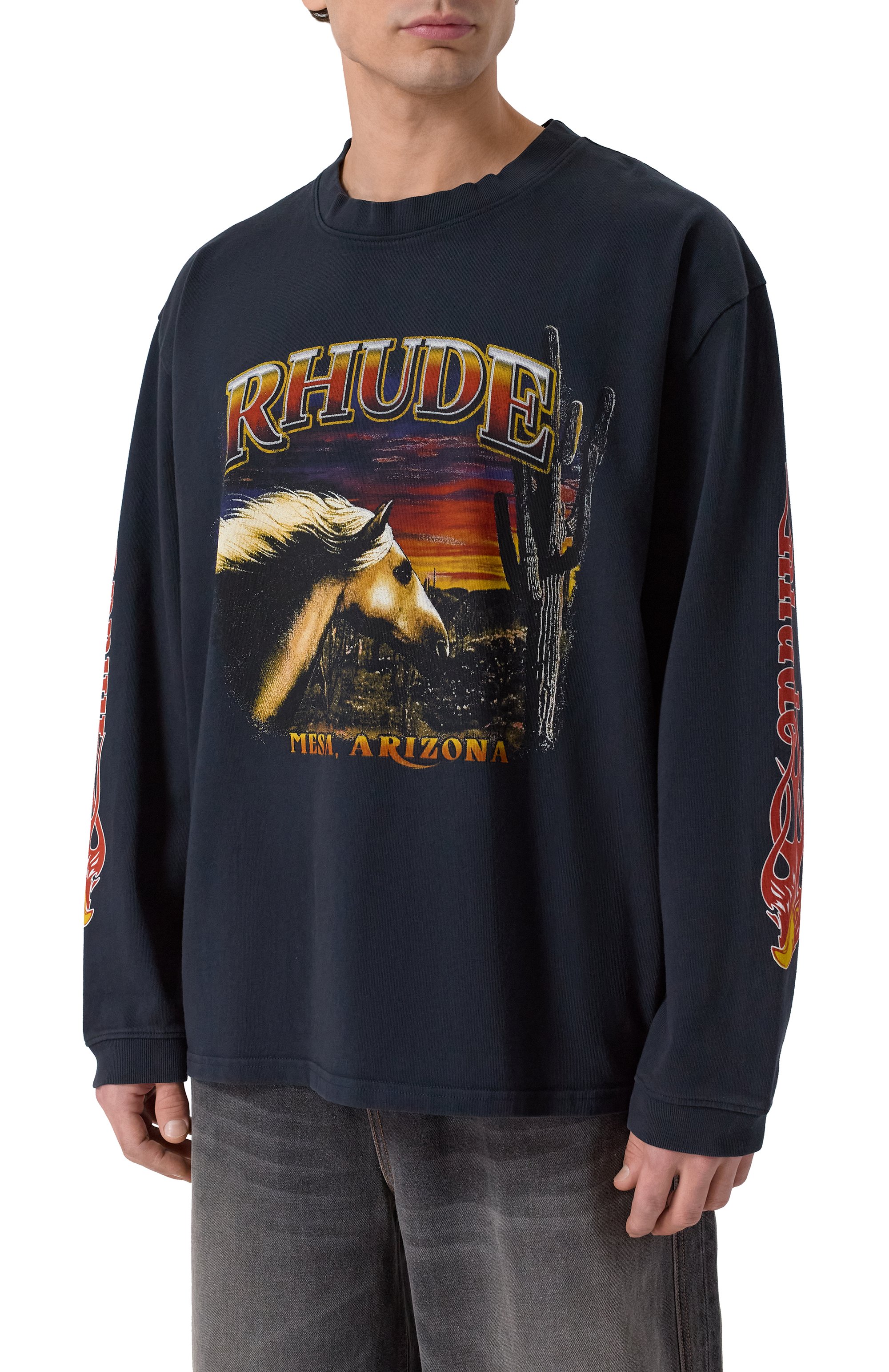 Хлопковый лонгслив RHUDE, арт. RHFW25TT08012, фото 3