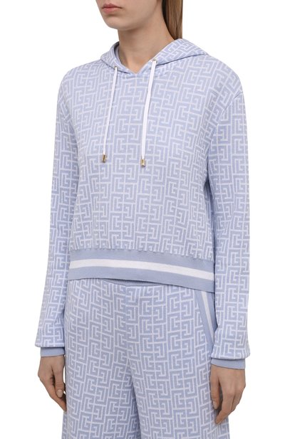 Худи из шерсти и льна BALMAIN, арт. WF1JP005/K256, фото 3